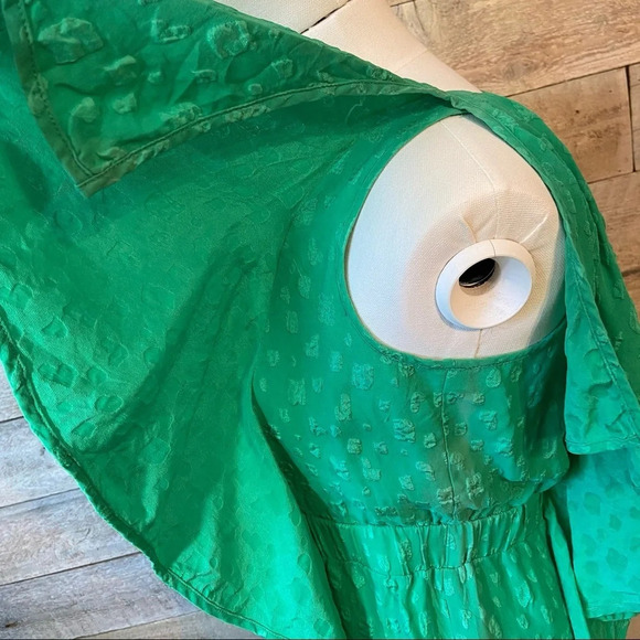 Cynthia Steffe women’s green 100% silk ruffled dress in size 2 - Picture 5 of 8